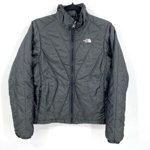 THE NORTH FACE *FLAWED* Dark Gray Quilted Full Zip Puffer Jacket Size Small